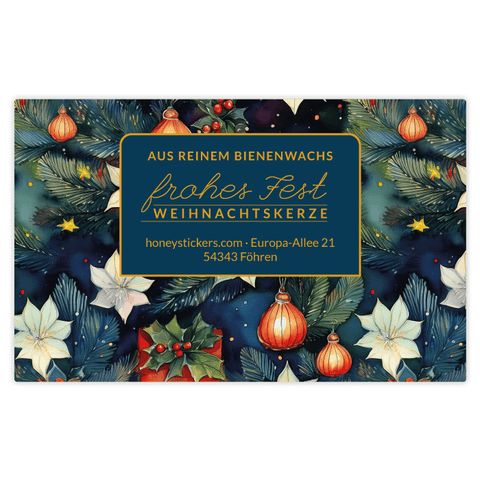 Leuchtende Leonie – Rechteckiger Aufkleber 80x50mm für Kerzen im 500g-Glas