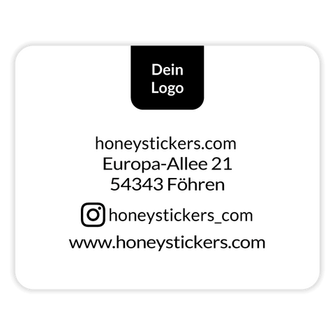 Adresse – Rechteckiger Kerzensticker 50x40mm