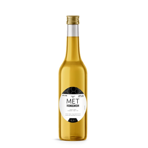 Moderner Marlo – Ovales Flaschenetikett 70x90mm für 500ml Met