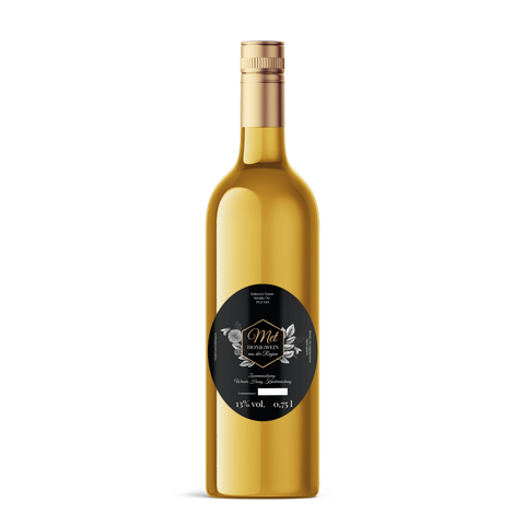 Nobler Norbert – Ovales Flaschenetikett 80x100mm für 750ml Met