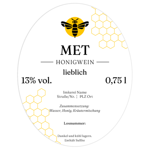 Charmanter Charly – Ovales Flaschenetikett 80x100mm für 750ml Met