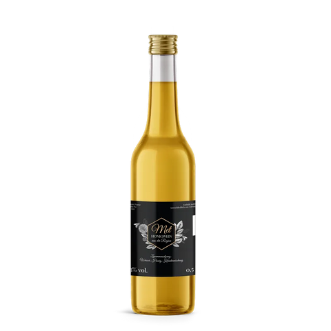 Nobler Norbert – Quadratisches Flaschenetikett 80x80mm für 500ml Met