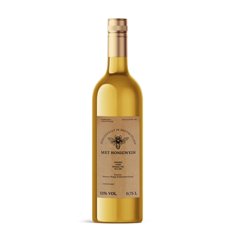 Natürliche Nadja – Rechteckiges Flaschenetikett 65x125mm für 750ml Met