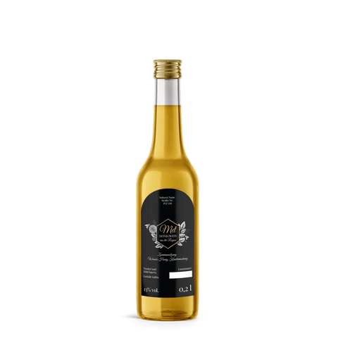 Nobler Norbert – Rechteckiges Flaschenetikett mit Abrundung 50x90mm für 200ml Met