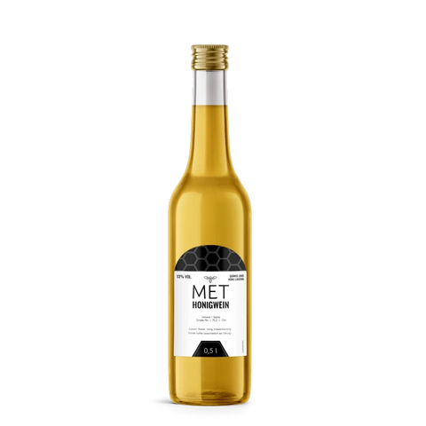 Moderner Marlo – Rechteckiges Flaschenetikett mit Abrundung 65x100mm für 500ml Met