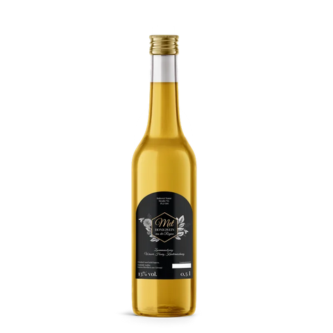 Nobler Norbert – Rechteckiges Flaschenetikett mit Abrundung 65x100mm für 500ml Met