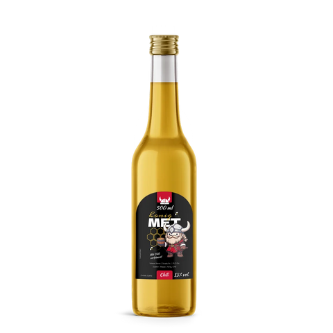 Wilder Wiki – Rechteckiges Flaschenetikett mit Abrundung 65x100mm für 500ml Met