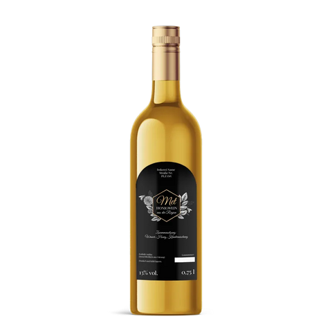 Nobler Norbert – Rechteckiges Flaschenetikett mit Abrundung 65x125mm für 750ml Met