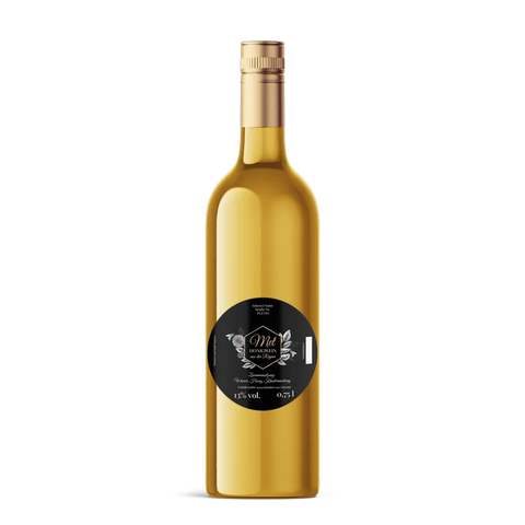 Nobler Norbert – Rundes Flaschenetikett mit Abrundung 90x90mm für 750ml Met