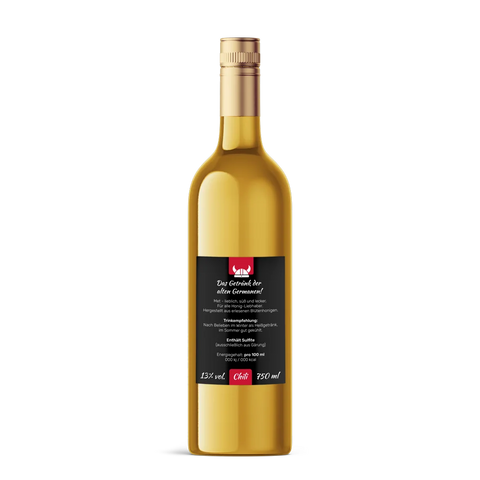 Wilder Wiki – Rechteckiges Rückenetikett 70x100mm für 750ml Met