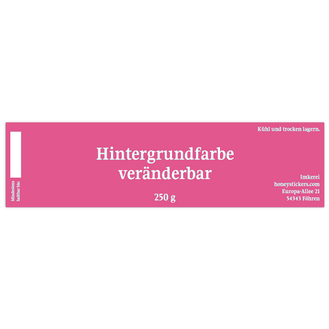 Kunterbunte Karla - Rechteckiges Etikett 250g (Kunststoffdeckel)