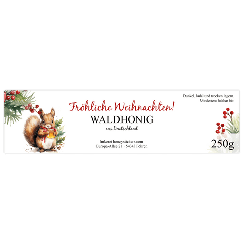 Fröhlicher Fridolin - Rechteckiges Etikett 250g (Kunststoffdeckel)