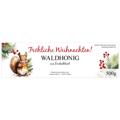 Fröhlicher Fridolin - Rechteckiges Etikett 500g (Twist-Off)