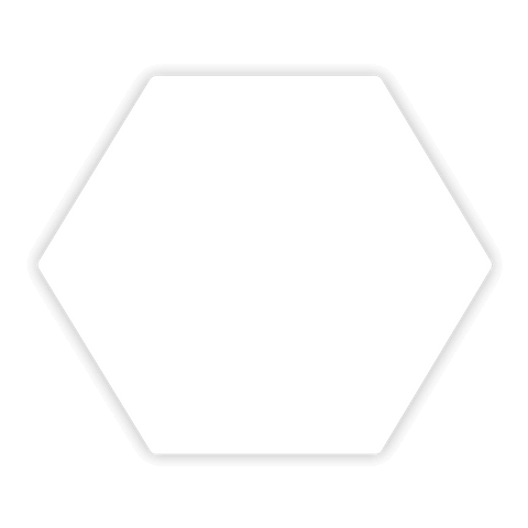 Hexagon Sticker 30x25mm - Blanko
