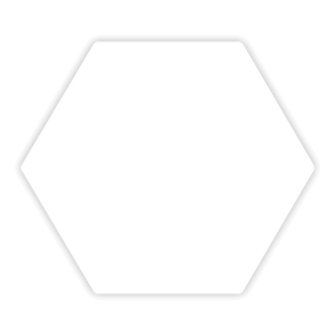 Hexagon Sticker 35x30mm - Blanko