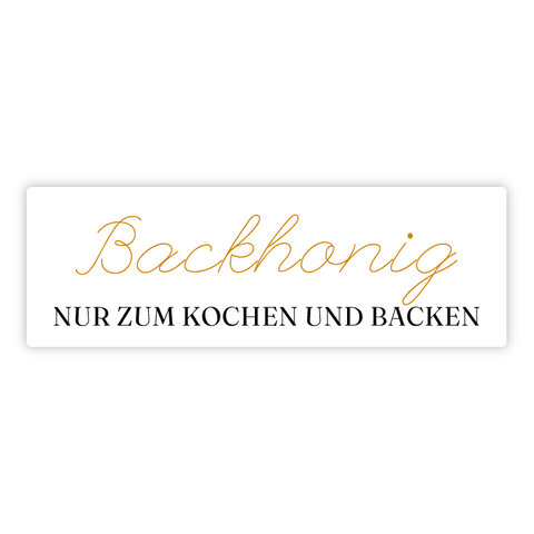 Rechteckiger Sticker 45x15mm - Backhonig