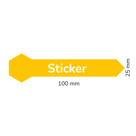 Siegel Sticker Hexagon 250g 100x25mm - Blanko