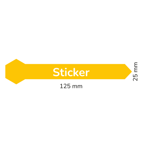 Siegel Sticker Hexagon 500g 125x25mm - Blanko