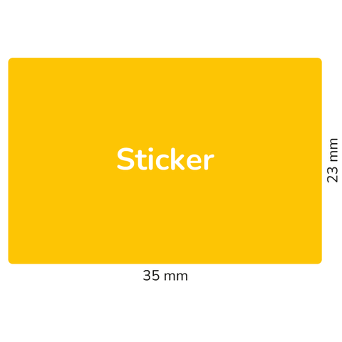 Rechteckiger Sticker 35x23mm - Blanko