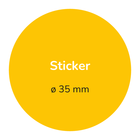 Runder Sticker 35x35mm - Blanko