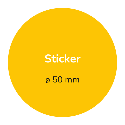 Runder Sticker 50x50mm - Blanko