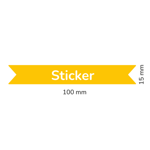 Sticker Fahne 250g 100x15mm - Blanko