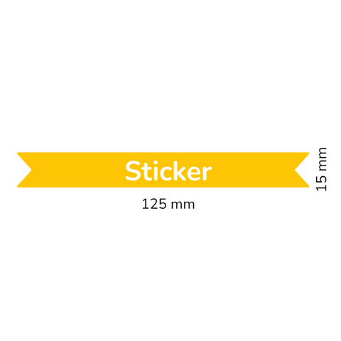 Sticker Fahne 500g 125x15mm - Blanko