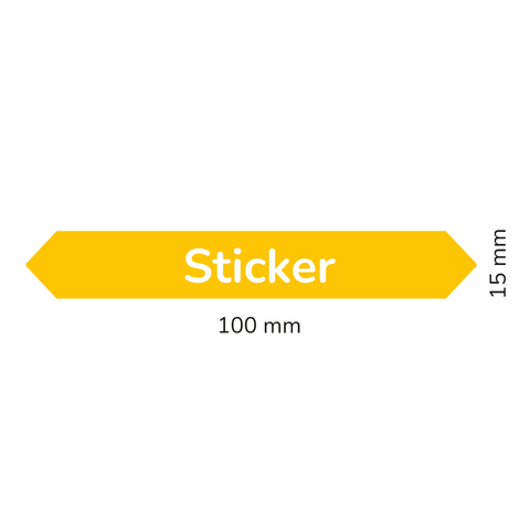 Sticker Pfeil 250g 100x15mm - Blanko