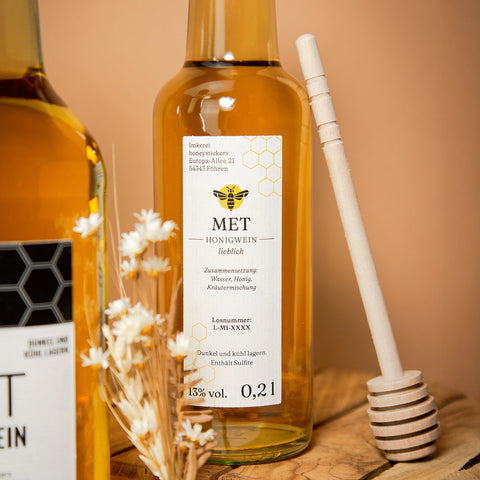 Charmanter Charly – Rechteckiges Flaschenetikett 70x60mm für 200ml Met