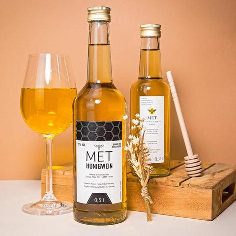 Natürliche Nadja – Rechteckiges Rückenetikett 70x100mm für 750ml Met