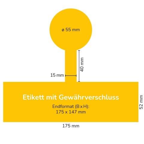 Wabiger Walter – Etikett mit Gewährverschluss 500g (Twist-Off)