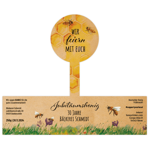Jubelnde Jule - Etikett mit Gewährverschluss 250g (Kunststoffdeckel)