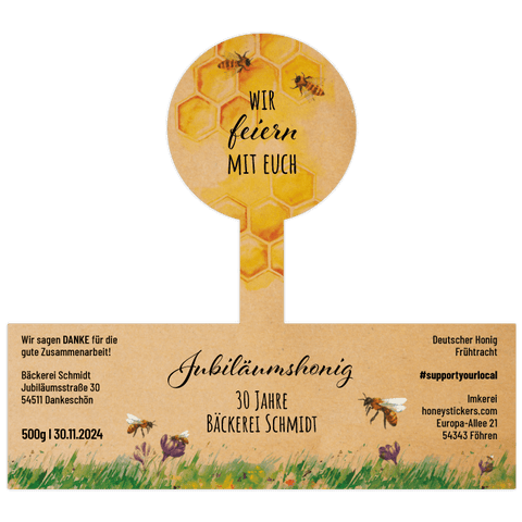 Jubelnde Jule - Etikett mit Gewährverschluss 500g (Kunststoffdeckel)
