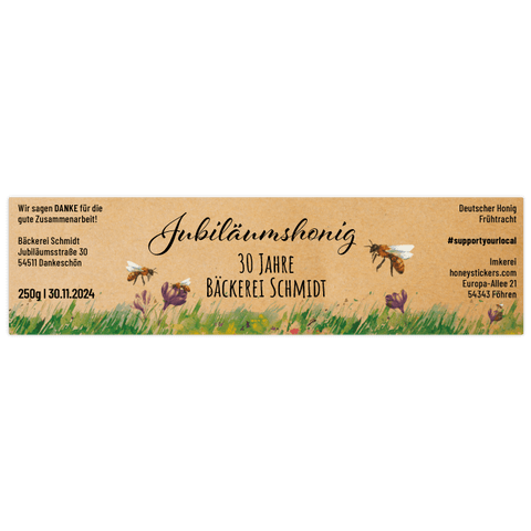 Jubelnde Jule - Rechteckiges Etikett 250g (Kunststoffdeckel)