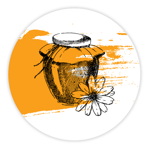 Klecksige Katja – Deckeletikett 250g (Kunststoffdeckel)