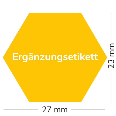 Hexagon Sticker 27x23mm - Blanko