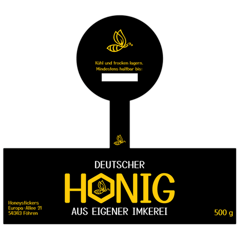 Brummender Bernd – Etikett mit Gewährverschluss 500g (Kunststoffdeckel)