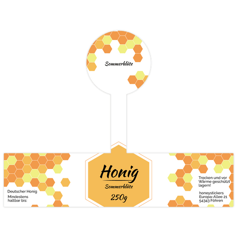 Sommerliche Sonja – Etikett mit Gewährverschluss 250g (Kunststoffdeckel)
