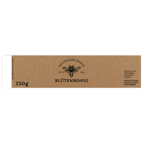 Natürliche Nadja – Rechteckiges Etikett 250g (Twist-Off)
